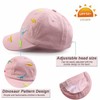 Children's Baseball Cap for Boys Girls Dinosaur Embroidery Adjustable Sports