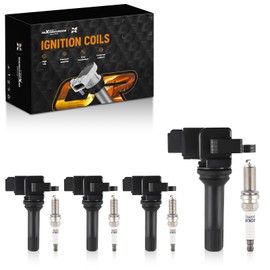maXpeedingrods UF664 Set of 4 Ignition Coil Pack and Iridium Spark Plugs Fit for Subaru Forester 2011-2012 H4 2.5L, for Subaru Impreza 2012 H4 2.0L, Ignition Coil Kit Replaces UF-664 22433AA630