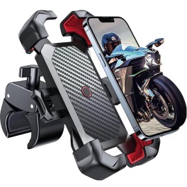 MM Electronicles Motorcycle Phone Mount Auto Lock 100mph Military Anti-Shake Bike Phone Holder US