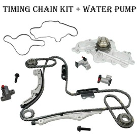 BLACKHORSE-RACING Timing Chain Kit + Water Pump Compatible with 2007 2008 2009 2010 Ford Mercury 3.5L Lincoln Mazda 3.7L DOHC