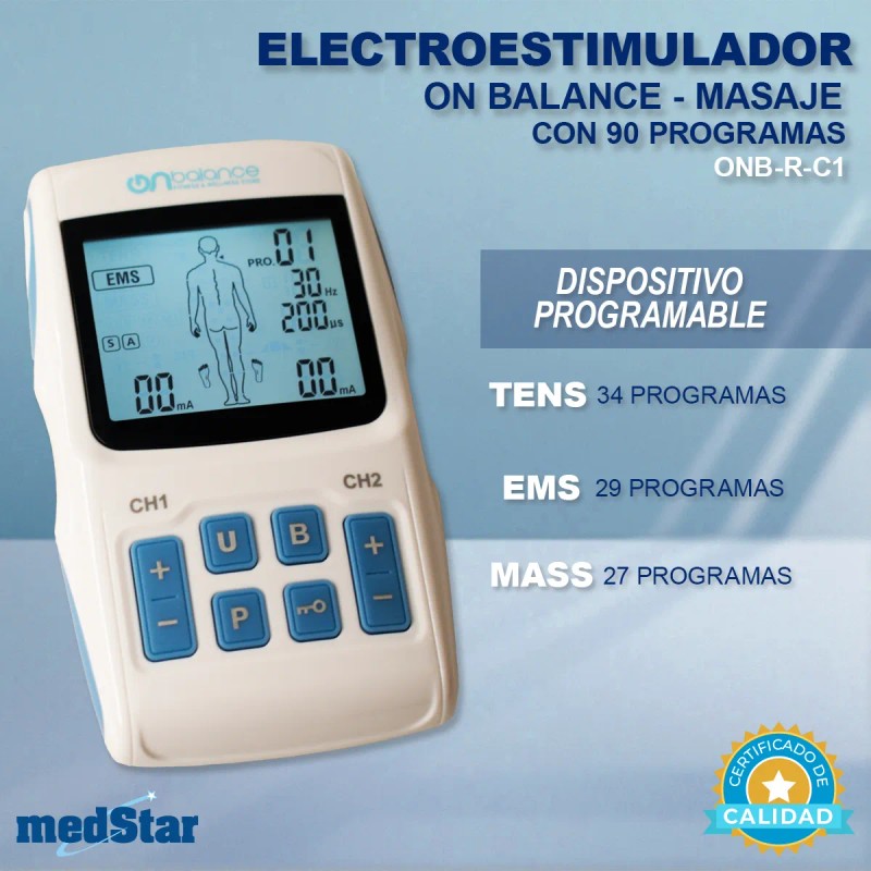 Electroestimulador On Balance Masaje 90 Programas Medstar