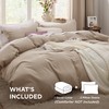 Bedsure Bedsure Deep Beige Duvet Cover Full Size - 3