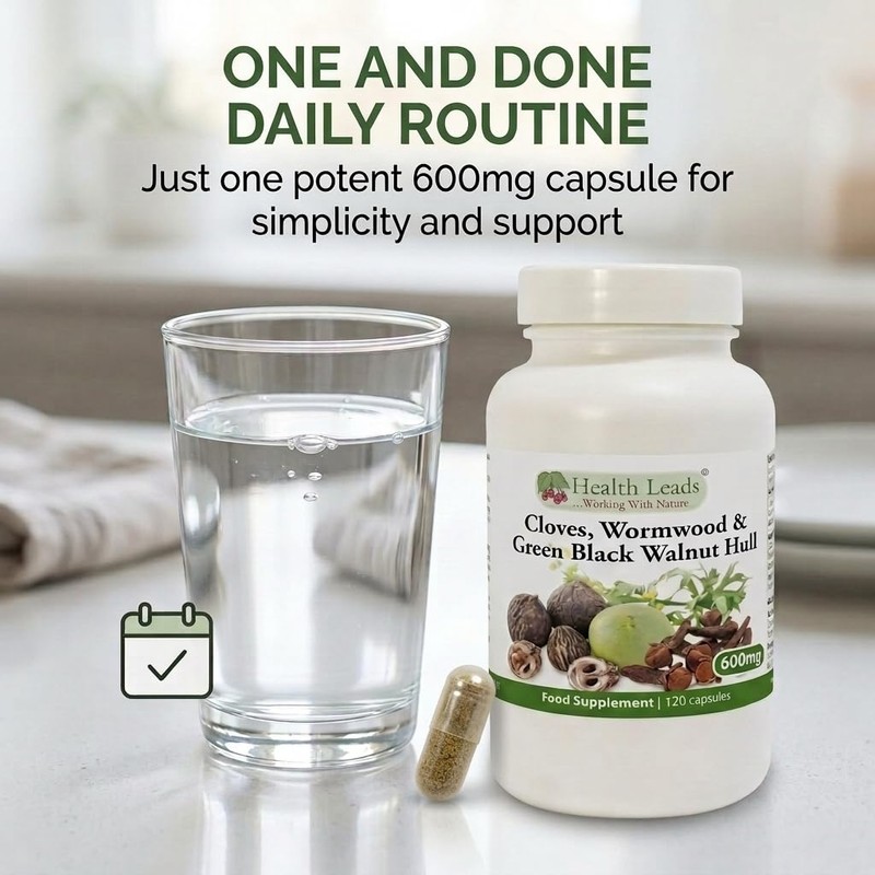 Wormwood Black Walnut and Clove Capsules 600mg Per Capsule –