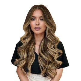 Full Shine Balayage Tape in Hair Extensions Color 4 Medium Brown Ombre 24 Blonde And 4 Injection Tape in Extensions Seamless Skin Weft Travel Friendly Styling for Hair loss Coverage 16Inch 40G 20Pcs