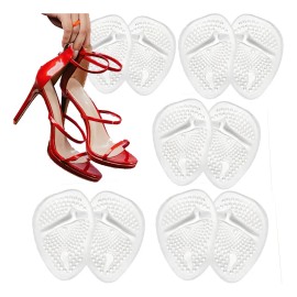 5 Pares Plantillas De Gel Vmimv Para Sandalias Antideslizantes - Modelo Reductor Con Taloneras Y Soporte Lumbar                                       