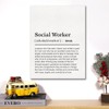 Social Worker Canvas Wall Art Motivational Social Worker Definition Canvas
