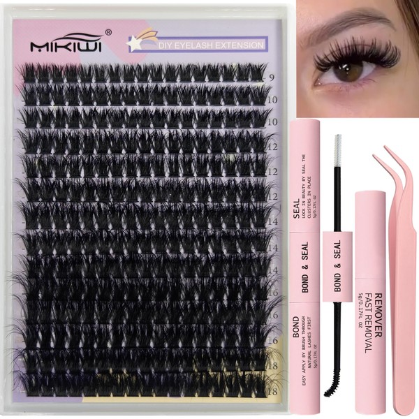 MIKIWI Lash Clusters Kit Fluffy 100D Lash Extension Kit 9-18mm