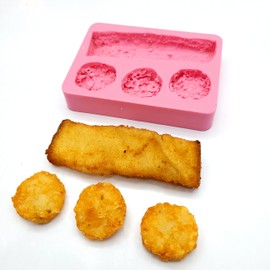 French toast with harsh brown silicone mold Soap Candle Mold for Wax Mold for Resin NS063