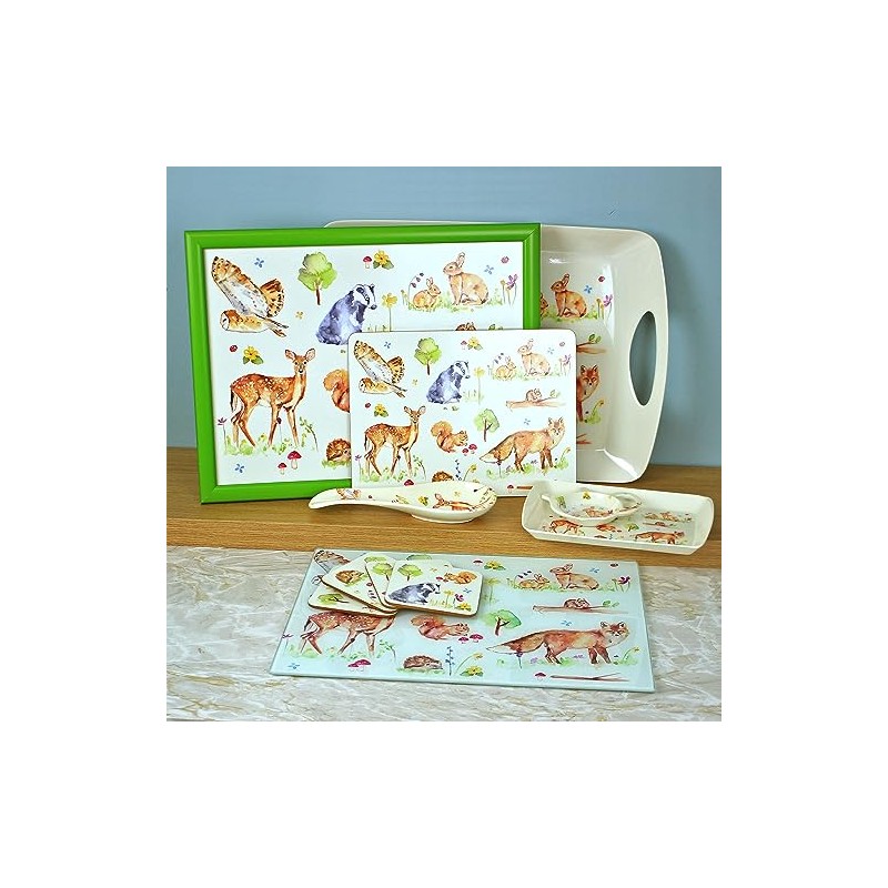 Woodland Wildlife Spoon Rest Kitchen aid with Hole for Hanging