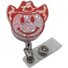 Pink Smiley Face Badge Reels - Retractable Badge Holders for