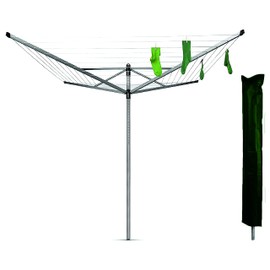 SUL Rotary Airer Cover, Waterproof, Windproof, Durable, UV Treated with Tension Cord, Great Protection for Garden Dryers and Airier - Green