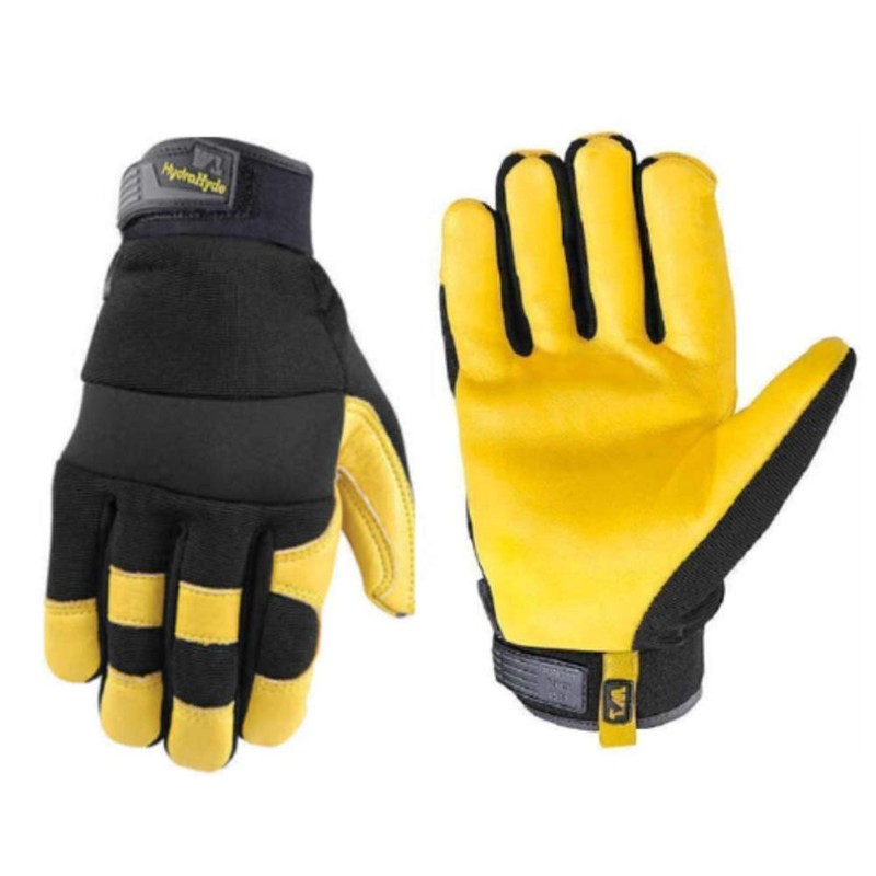 WELLS LAMONT HydraHyde Water Resistant Leather Work Gloves Size UK