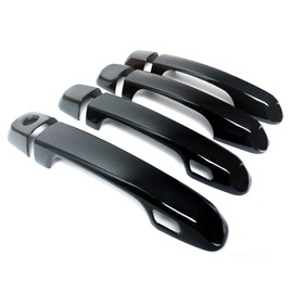 Door Handle Covers Trim Compatible with Toyota 4Runner 4WD N280 Prado J150 2010-2022 2017 2018 2019 2020 2021 Car Styling Accessories Exterior Door Handles with Smart Key Holes Glossy Black 8PCS ABS