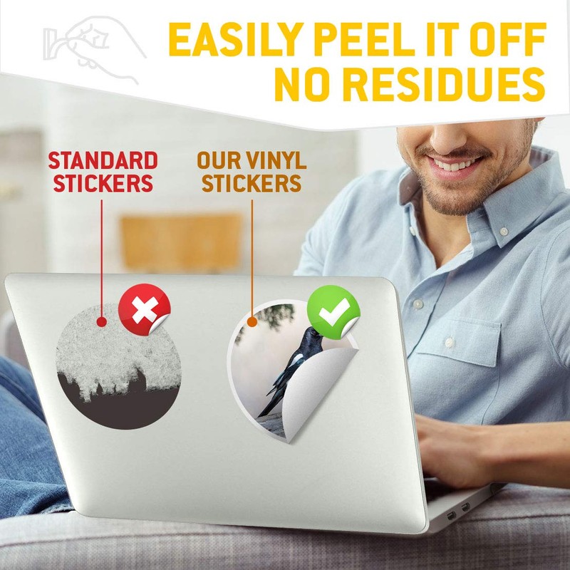 Vinyl Stickers (Set of 2) 7.5cm - Magpie Bird Animals