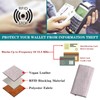 Wallets for Women Vegan Leather RFID Blocking Card Holder Trifold