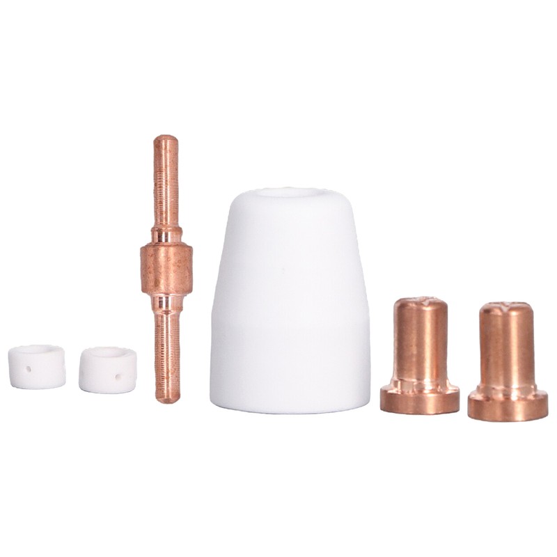 110 Pcs Plasma Torch Accessory Set Porcelain Nozzle Cups Extended