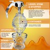 CLEVLI Honey Dispenser – No Drip Glass with Stand –