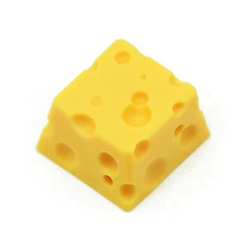 Resin Keycap Lovely Cheese Style Hand Painted Exquisite Details Durable