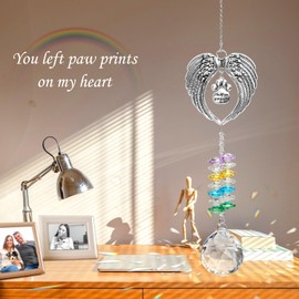 Dog Memorial Gifts for Loss of Dog Crystal Suncatcher for Pet Memorial Sympathy Bereavement Remembrance Gifts Cat Dog