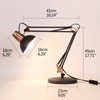 FIRVRE Black Retro Metal Swivel Arm Desk Lamp Adjustable Architect