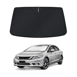 KUST Windshield Sun Shade for 2006–2009 2010 2011 Honda Civic Accessories Window Shade Sun Visor Cover Foldable Block UV Rays