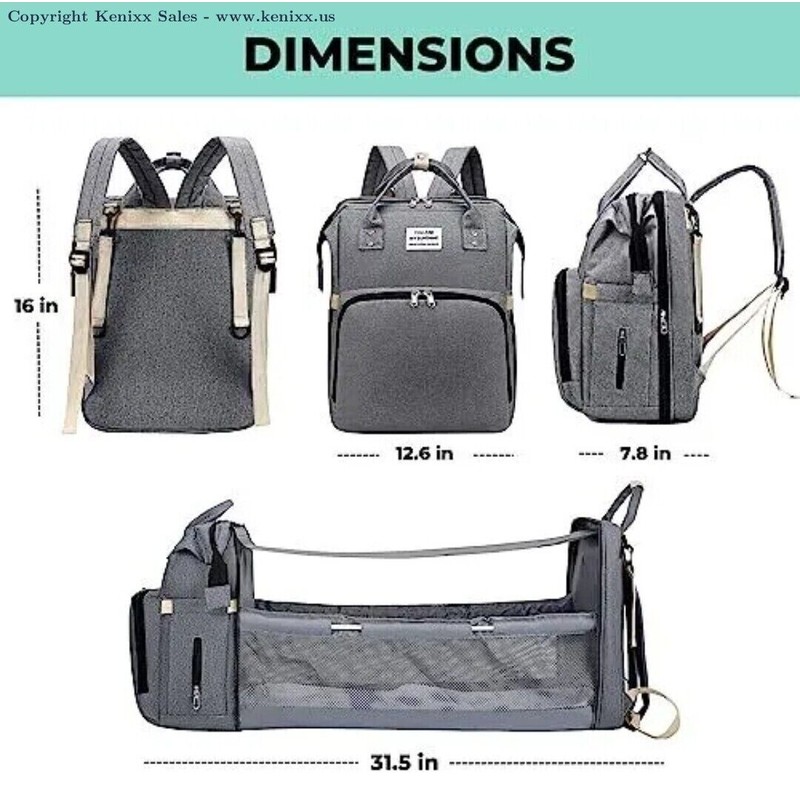 Unbranded Diaper Bag Backpack With Changing Station Baby Backpack Diaper