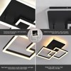 Garwarm Modern LED Ceiling Light, Dimmable 3 Heads Squares Ceiling