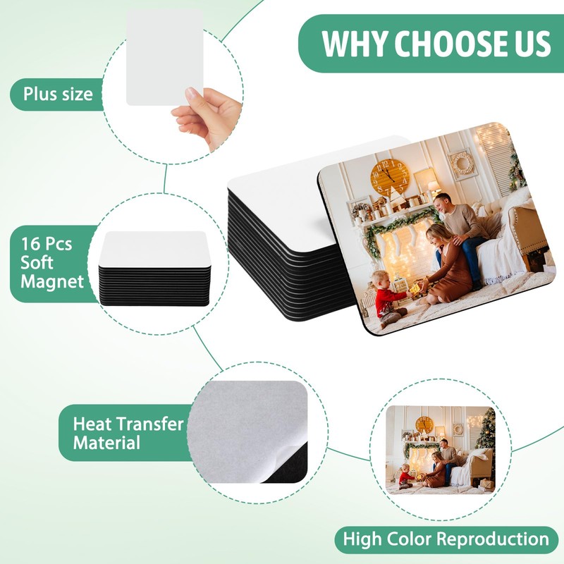 Xuhal 40 Pcs Sublimation Magnet Blanks 4 x 5 Inch