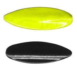 FTM Tornado Inline Spoon - Trout Blinker for Spin Fishing for Trout, Blinker for Spin Fishing, Continuous Indicator, Weight: 3.5 g, Colour: Black/UV Chartreuse