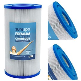 Surespa Filter - Replaces Unicel C4335, Pleatco PRB35-IN, Filbur FC-2385, SC705, Darlly 40353, Magnum RD35. 35 sq ft Hot Tub Filter (Conventional Reemay Filtration Material) Type 6