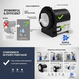 Washer Drain Pump Motor, Model 4681EA2001T,120V 85W, Compatible with Kenmore and LG-Replaces Part Numbers-AP5328388-2003273-4681EA2001D-4681EA1007G-4681EA1007D-4681EA2001N and More.