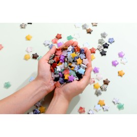 Jovivi 30 Pcs Star Shaped Crystal Stones Bulk 0.8inch Natural Gemstone Polished Star Chakra Healing Crystals Set Assorted Pocket Stones for Meditaion Energy Blancing Home Decor