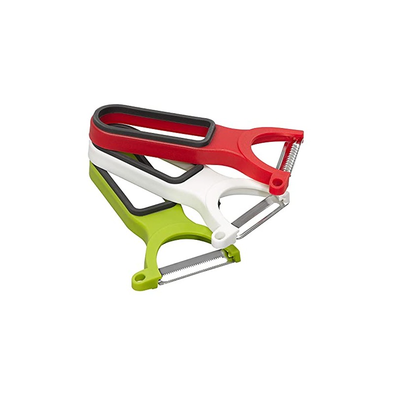 Chef Aid Set of 3 Stainless Steel Peelers, One for