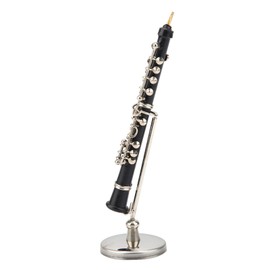 Copper Clarinet Miniature Oboe Model Miniature Dollhouse Model Miniature Clarinet Birthday Gift Christmas Decoration