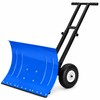 74cm Wheeled Snow Shovel for Driveways – 5-Position Adjustable Handle