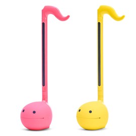 Otamatone Japanese Electronic Musical Instrument Portable Music Synthesizer from Japan by Maywa Denki Studio Award Winning, Educational Fun Gift for Children, Teens & Adults - Yellow & Hot Pink Set