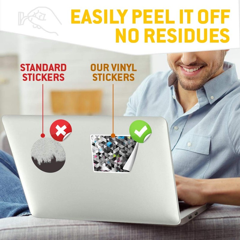 Rectangle Stickers (Set of 2) 10cm - Geometric Triangles Pattern