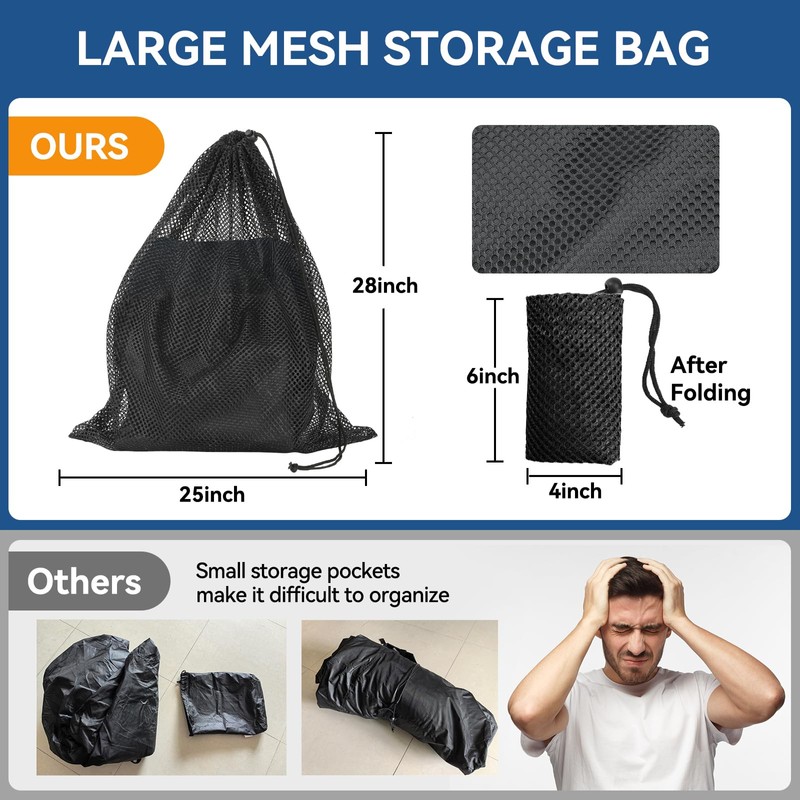 1600D + 1200D Boat Cover with 2" Wide Loops for