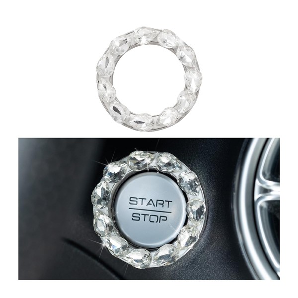Mandark Bling Car Engine Start Ring Decal, Crystal Rhinestone Vehicle
