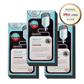 Mediheal WHP Whitening Moisture Black Mask EX 25g 3 Boxes (30 Pieces) / 메디힐 W.H.P 미백 수분 블랙 마스크 EX 25g 3박스(30개입)