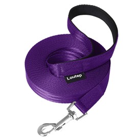 Loutep Dog Training Leash 15ft 20ft 30ft 50ft 100 feet - Extra Long Leash for Dogs with Padded Handle for Small Medium & Large Puppy Breed, Outdoor obedience, Agility Nylon Recall line Lead