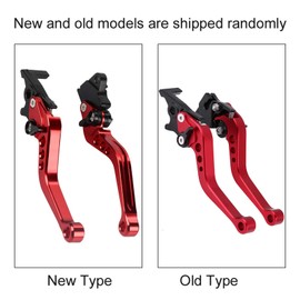 Motorcycle Brake Lever, 1 Pair Aluminum Alloy Universal 7/8" Motorbike Brake Clutch Lever Motorcycle Clutch Brake Levers Handle 22mm for Yama-ha Hon-da Suzu-ki(Red)