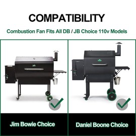Hopper Fan Replacement Parts for Green Mountain Wood Pellet Grills, 110VAC 60Hz P-1075 Old Style Combustion Fan Hopper Fan Replacement Parts Fit Green Mountain Daniel Boone Choice, Jim Bowie Choice
