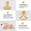 MOROBOR Ginkgo Leaf Shape Knob Handles, 12 PCS Golden Drop