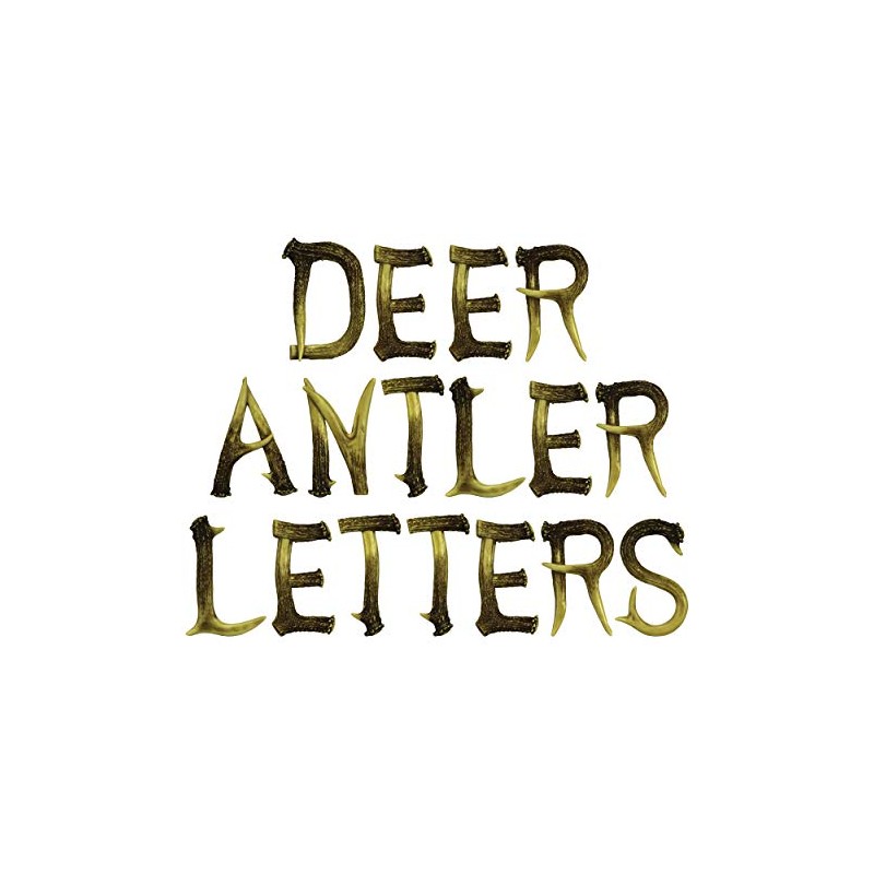 Rivers Edge Products Faux Deer Antler Letters Wall Decor, 8-Inch
