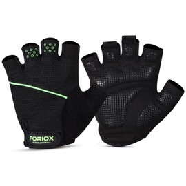 Foriox International Gym Weight Lifting Workout Gloves with Wrist Support, Breathable & Full Palm Protection Unisex, Exercise Weightlifting, Training, Fitness, Cycling, Pull-ups (Green, Large)