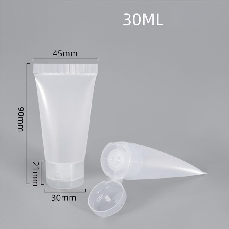 MORICOH 5PCS Plastic Soft Tubes Bottle,Refillable Container Bottles with Flip