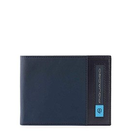 Piquadro Bios Men's Eco Fabric Document Wallet, blue, Modern