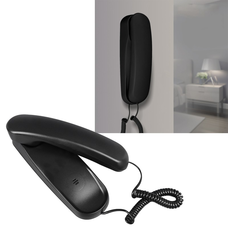 Wall Mountable Telephone Multifunctional Clear Sound Corded Landline Phone for