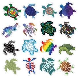 Cute VSCO Sea Turtles Stickers for Water Bottles 41Pack, Waterproof, Aesthetic, Fashion Stickers for Teens, Girls Perfect for Water Bottles, Phone, Travel Extra Durable Vinyl (Green Turtle 41Pcs)